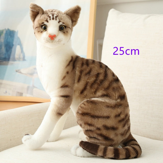 Stuffed Lifelike Siamese Cats Plush Toy simulation