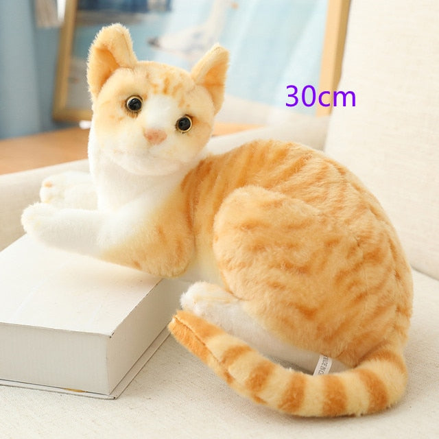 Stuffed Lifelike Siamese Cats Plush Toy simulation