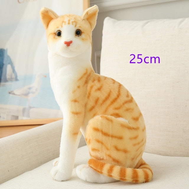 Stuffed Lifelike Siamese Cats Plush Toy simulation