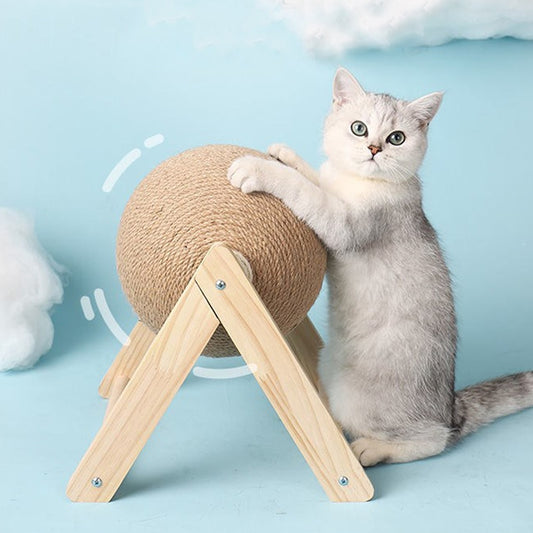 Cat Scratching Ball Toy Kitten Sisal Rope Ball Board