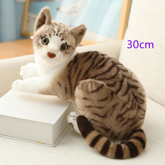 Stuffed Lifelike Siamese Cats Plush Toy simulation