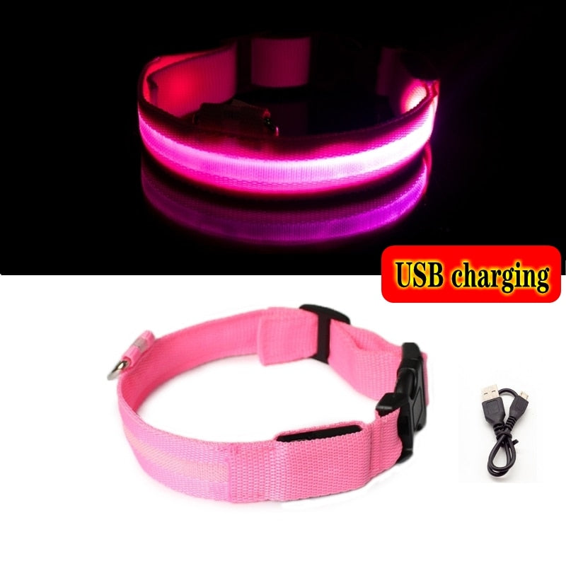 Led Dog Collar Light Anti-lost Collar For Dogs