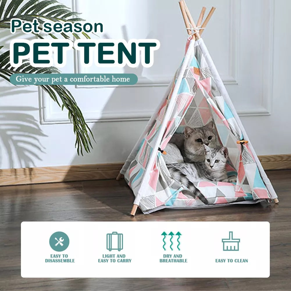 Pet Tent House Dog Bed Portable Removable Washable