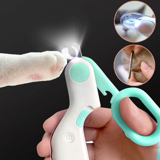 LED Light Cat Dog Nail Clipper Cutter with Safety Lock