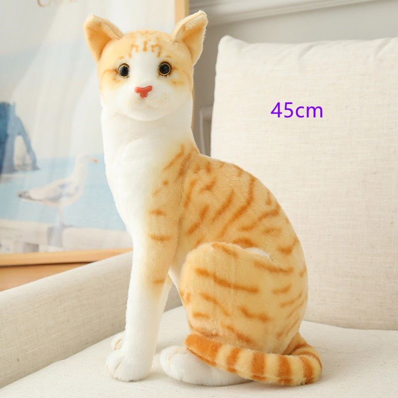 Stuffed Lifelike Siamese Cats Plush Toy simulation