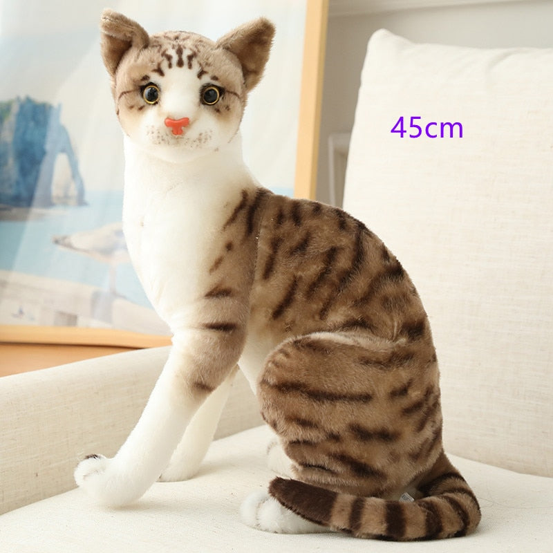 Stuffed Lifelike Siamese Cats Plush Toy simulation