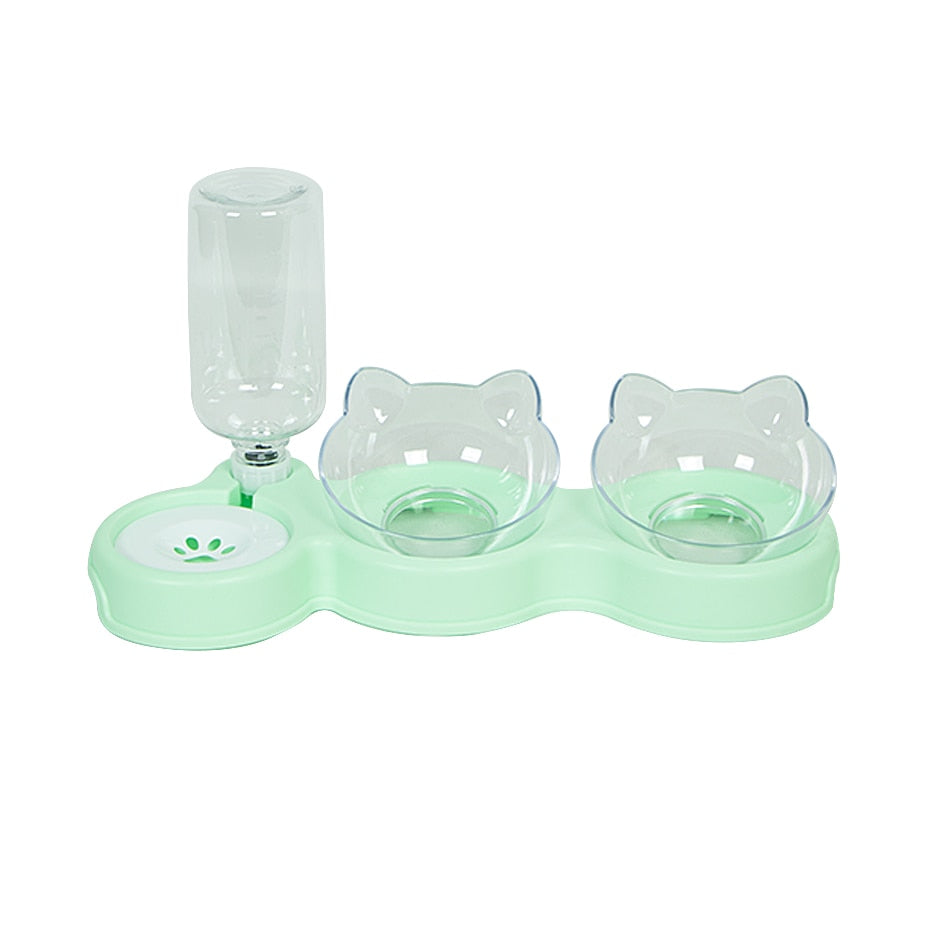 Pet Automatic Water Feeders Elevated Bowls for Cats