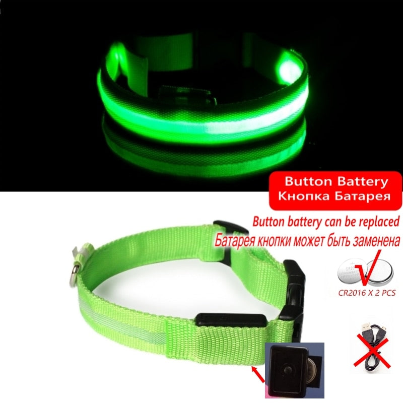 Led Dog Collar Light Anti-lost Collar For Dogs