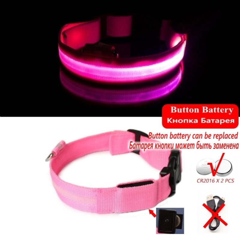 Led Dog Collar Light Anti-lost Collar For Dogs