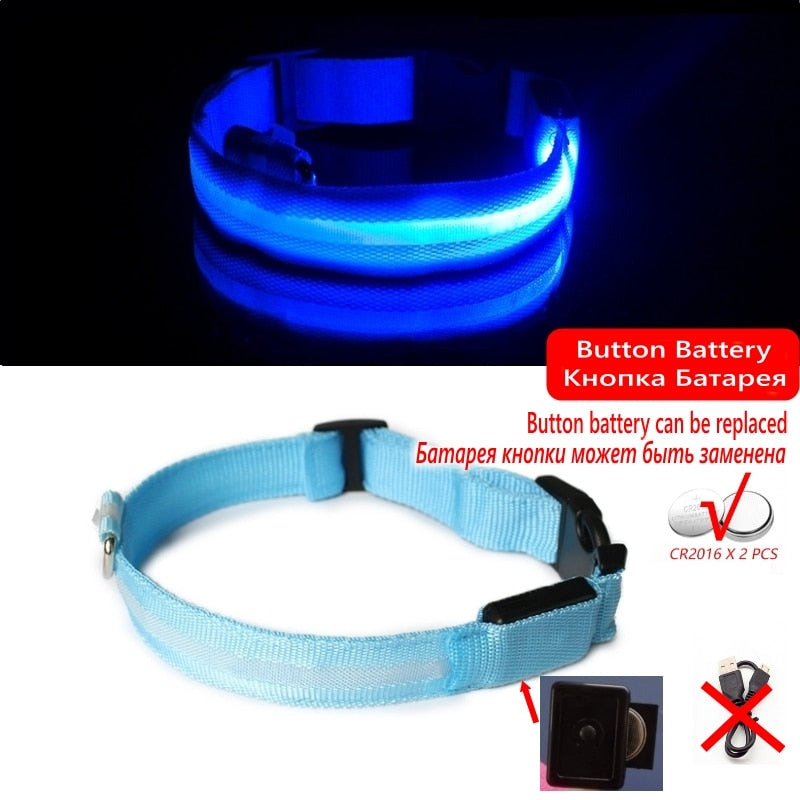 Led Dog Collar Light Anti-lost Collar For Dogs