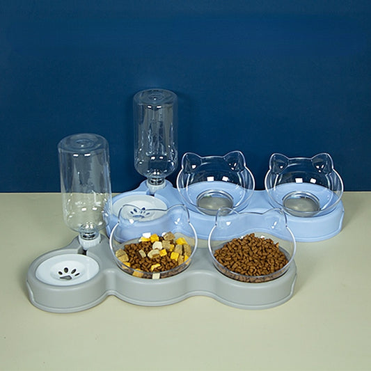 Pet Automatic Water Feeders Elevated Bowls for Cats