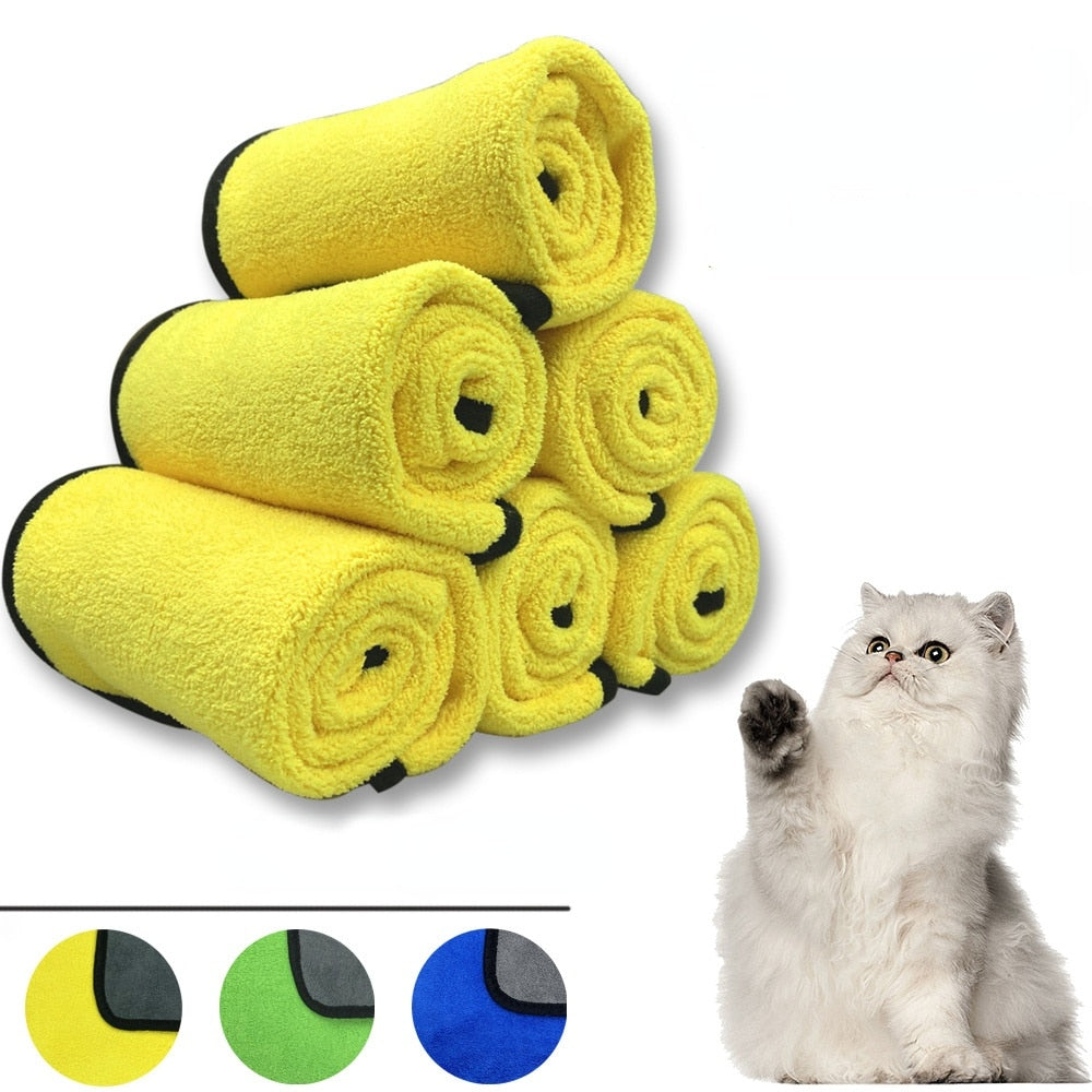 Quick-drying Pet Dog and Cat Towels Soft Fiber Towels