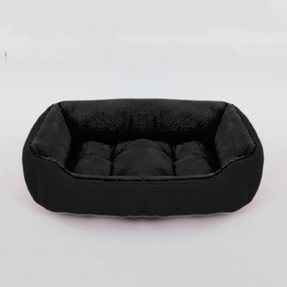 Bed for Dog Cat Pet Square Plush Kennel Medium