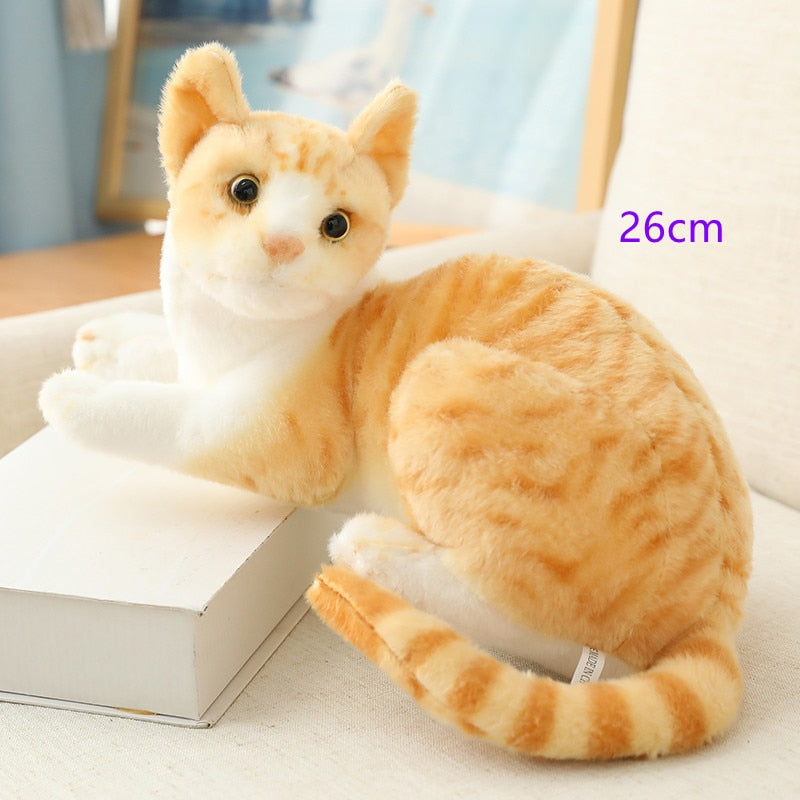 Stuffed Lifelike Siamese Cats Plush Toy simulation