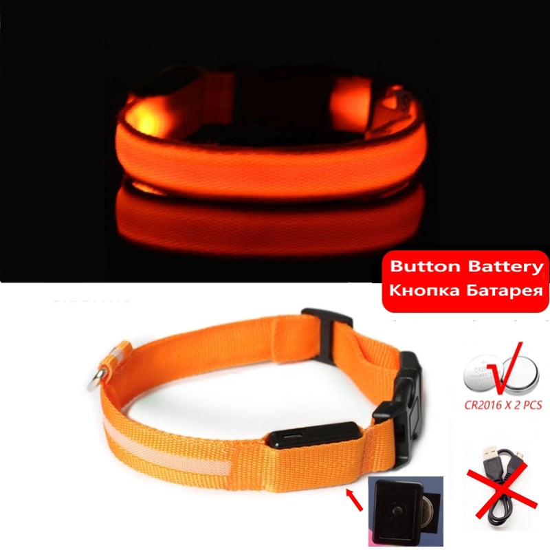 Led Dog Collar Light Anti-lost Collar For Dogs