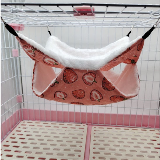 Pet Double-layer Plush  Hammock Warm Hamster