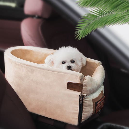Portable Cat Dog Bed Travel Central Control Car Safety