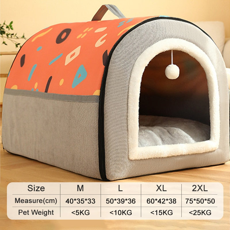 Foldable Dog House Pet Cat Bed Mat Winter Dog