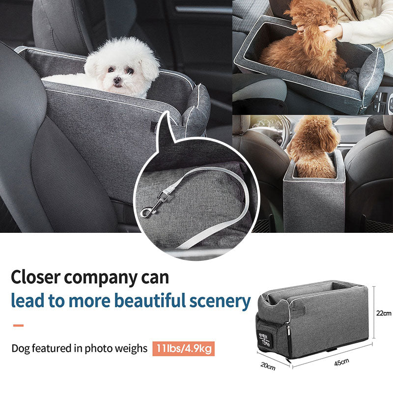 Portable Cat Dog Bed Travel Central Control Car Safety