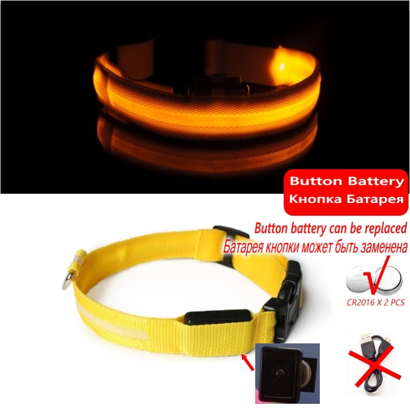 Led Dog Collar Light Anti-lost Collar For Dogs