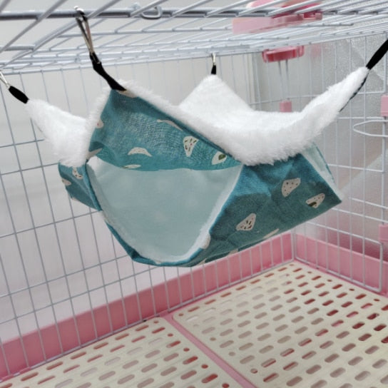 Pet Double-layer Plush  Hammock Warm Hamster