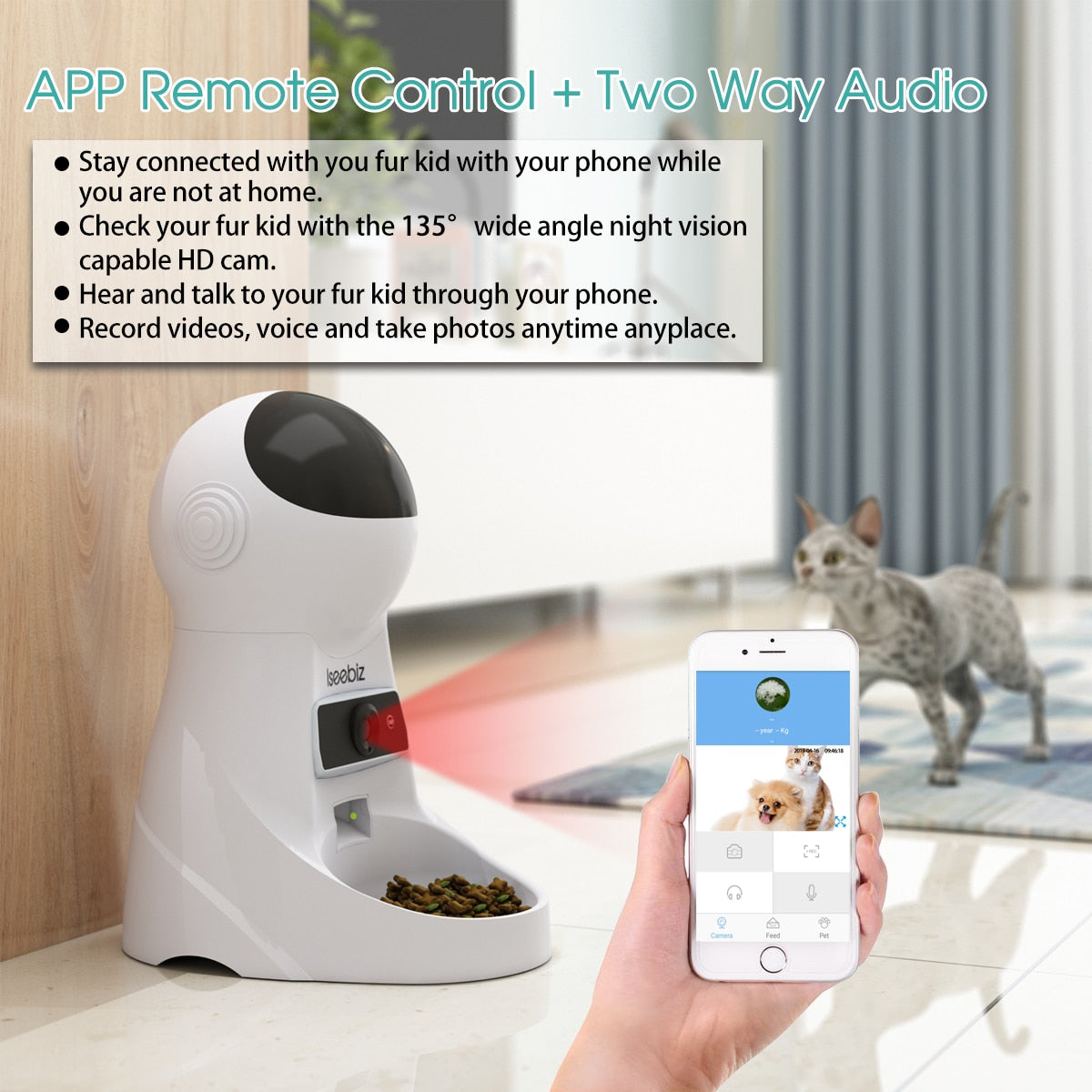 3L Automatic Pet Feeder Smart Food Dispenser