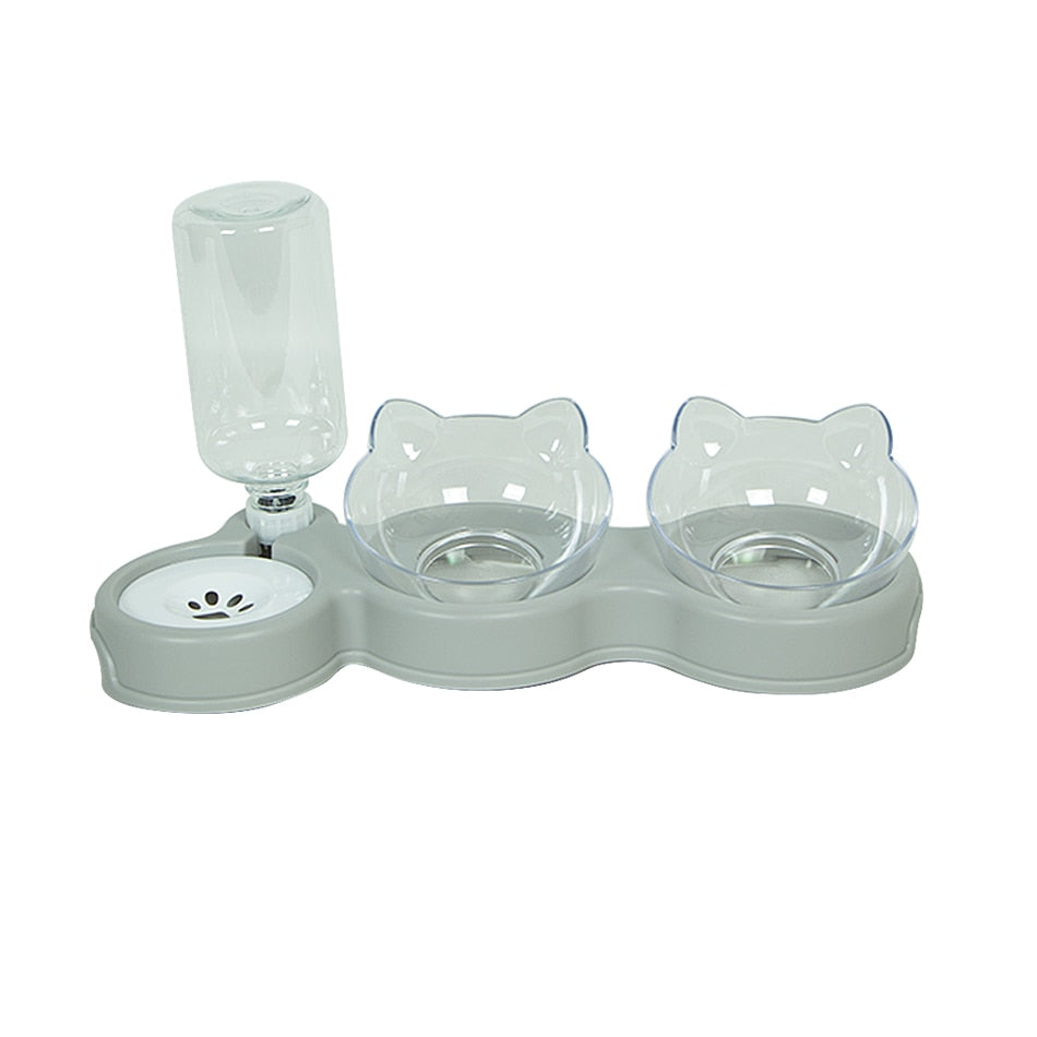 Pet Automatic Water Feeders Elevated Bowls for Cats