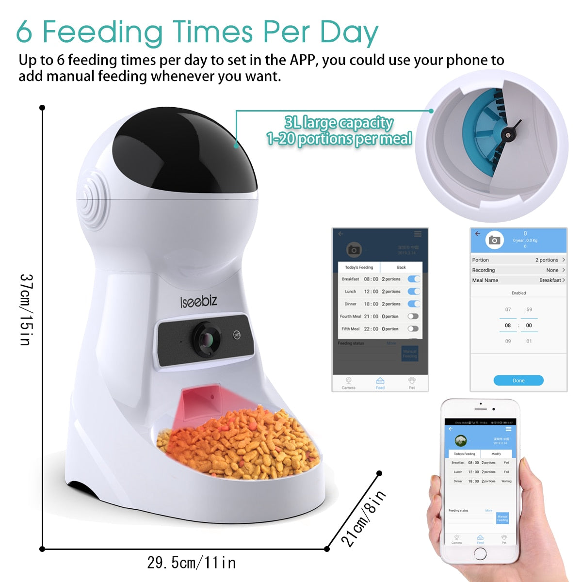 3L Automatic Pet Feeder Smart Food Dispenser