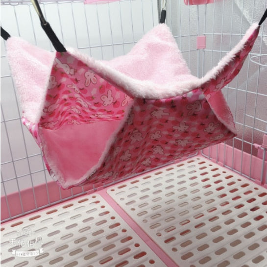 Pet Double-layer Plush  Hammock Warm Hamster