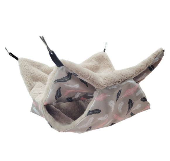 Pet Double-layer Plush  Hammock Warm Hamster