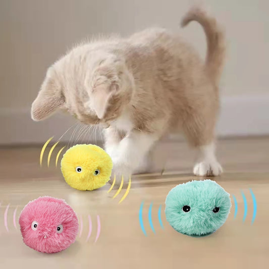 Smart Cat Toys Interactive Ball Plush Electric Catnip