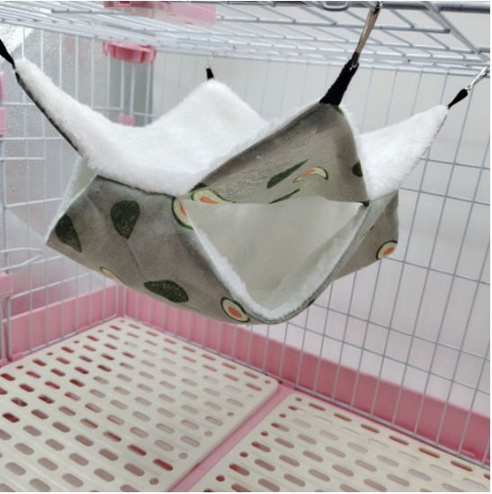 Pet Double-layer Plush  Hammock Warm Hamster