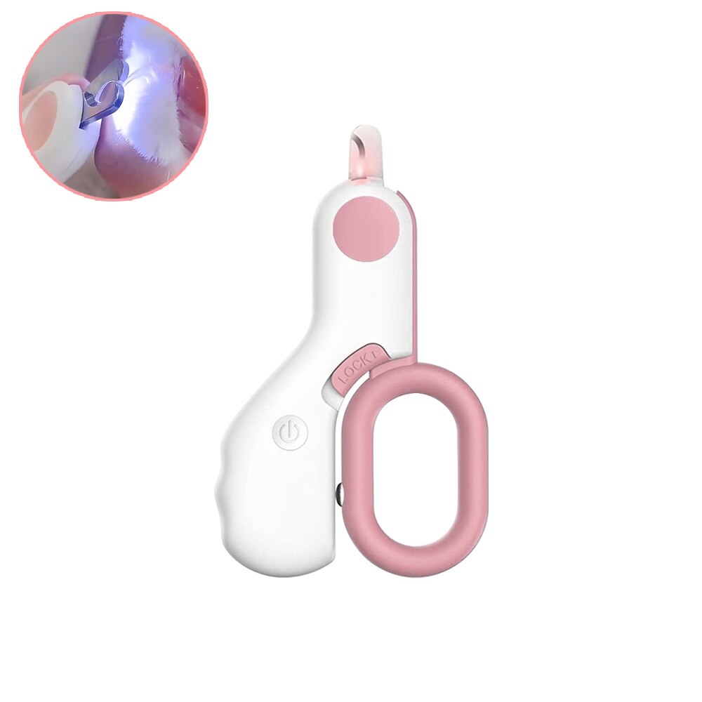 LED Light Cat Dog Nail Clipper Cutter with Safety Lock