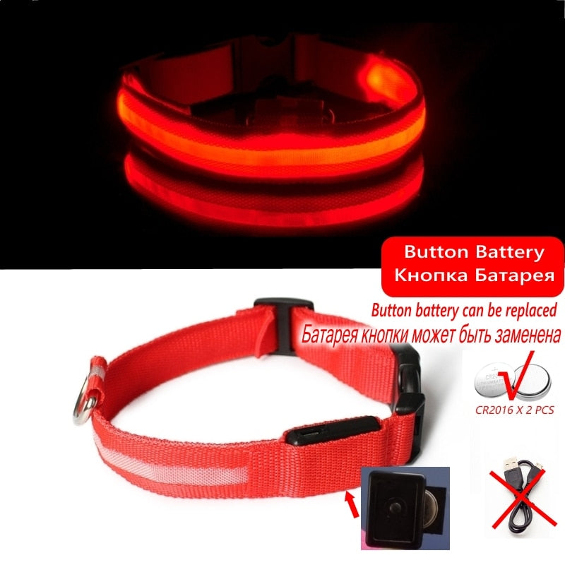 Led Dog Collar Light Anti-lost Collar For Dogs